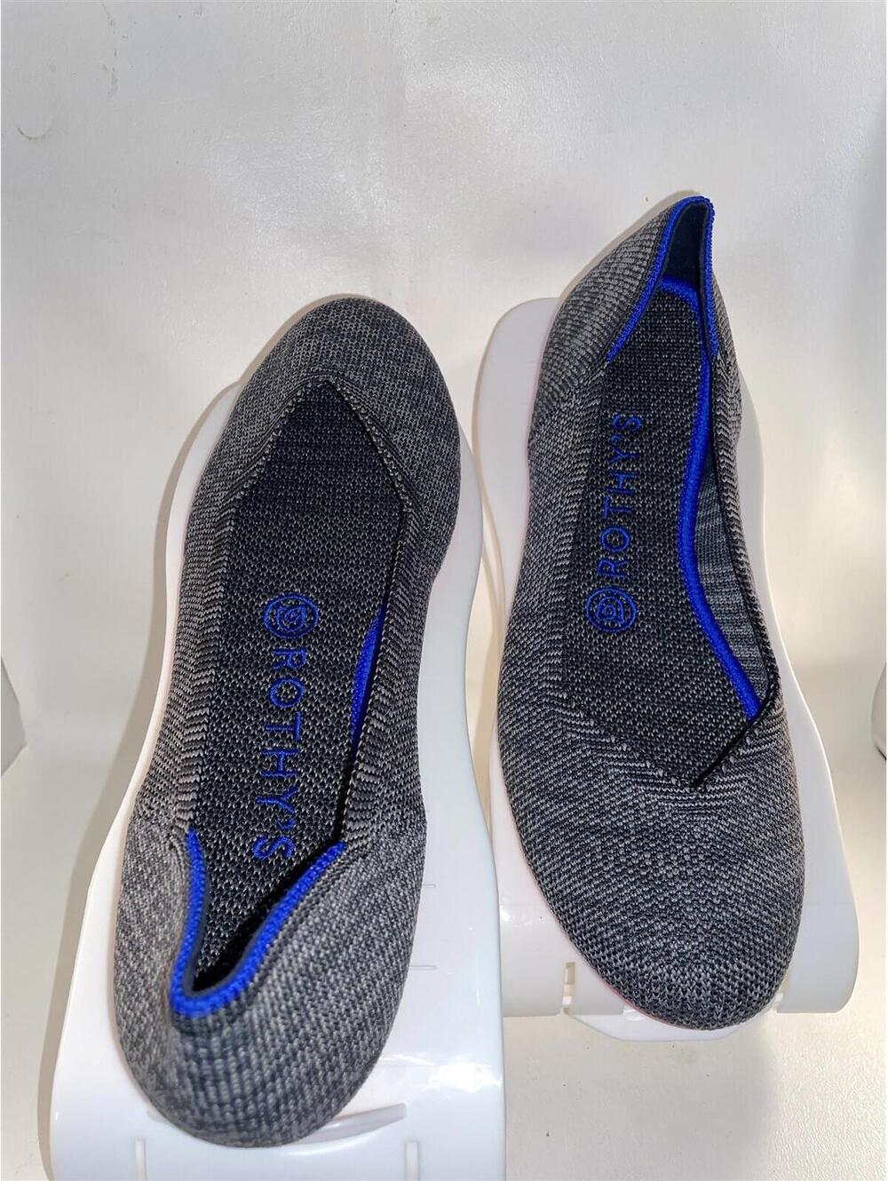 Rothy's The FLAT Heather Gray Loafer Round Toe Shoes 7 New